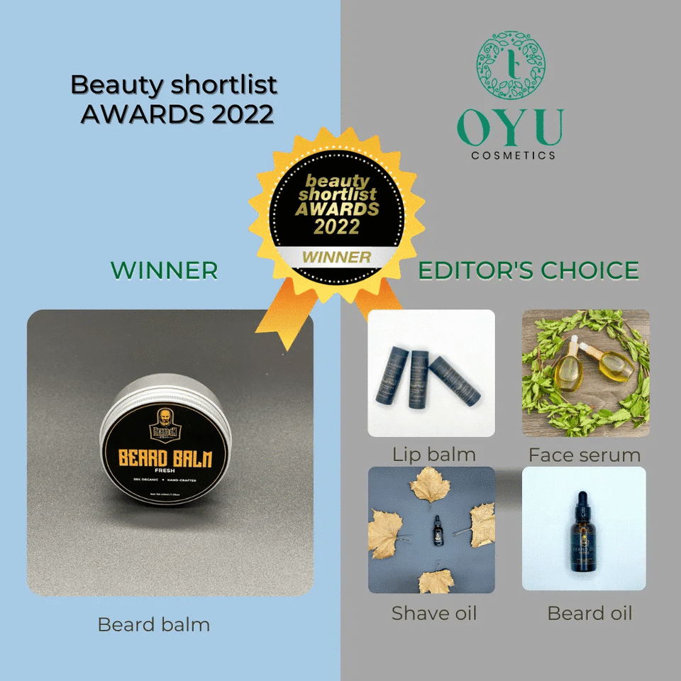 Oyu Cosmetics has won 2022 Beauty Shortlist Awards