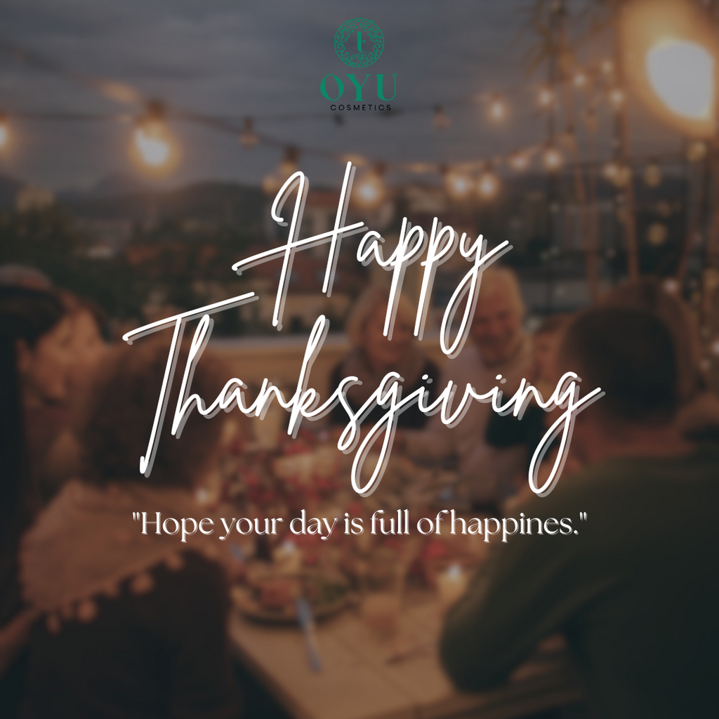 "Radiant Gratitude: Celebrating Thanksgiving with Oyu Cosmetics"